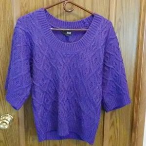 Purple a.n.a. elbow length medium sweater